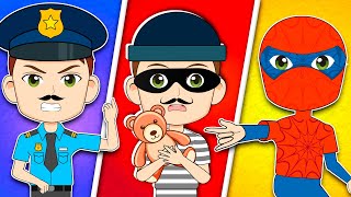 Policemen, Spiderman and Firemen Song 🚒🚓 | + More Nursery Rhymes by Lights Kids 2D Songs 😍🥳🤩
