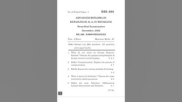 BRL-008  DECEMBER-2022 QUESTION PAPER IGNOU