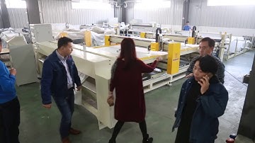 Double Bridge Continuous Quilting Machine, two quilting heads Double the Production