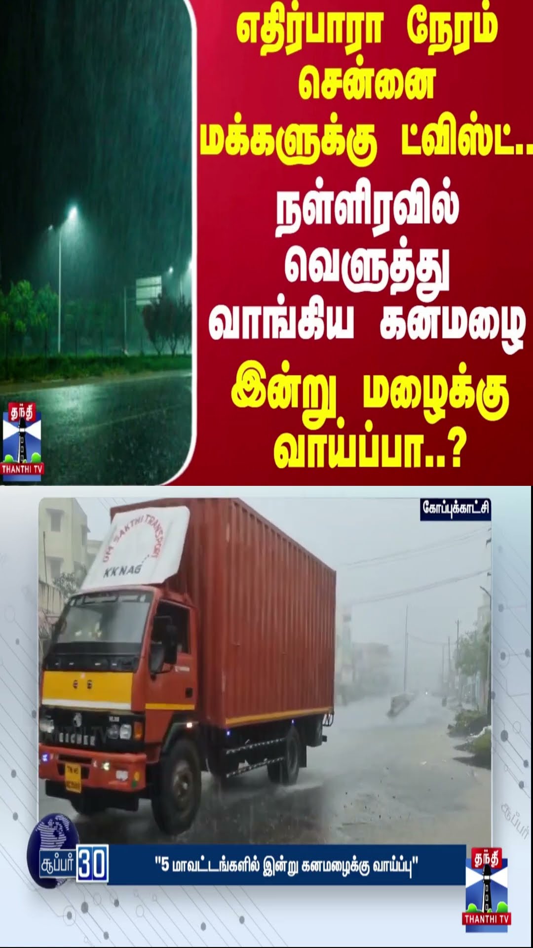 சென்னை மக்களுக்கு ட்விஸ்ட்..நள்ளிரவில் வெளுத்து வாங்கிய கனமழை..இன்று மழைக்கு வாய்ப்பா? | Rain