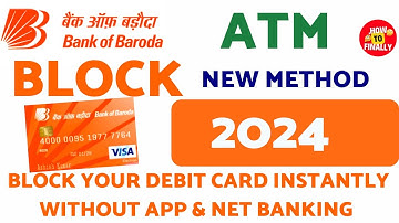 How to Block Bank of Baroda ATM Card Online | How to Block BOB ATM Card