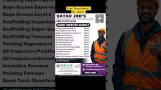 Free Qatar Jobs, free gulf jobs, No Service Charges!!! urgent hiring, qatar #trending #viralshorts