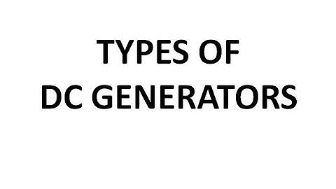 Types of DC Generators (explained in TAGALOG)