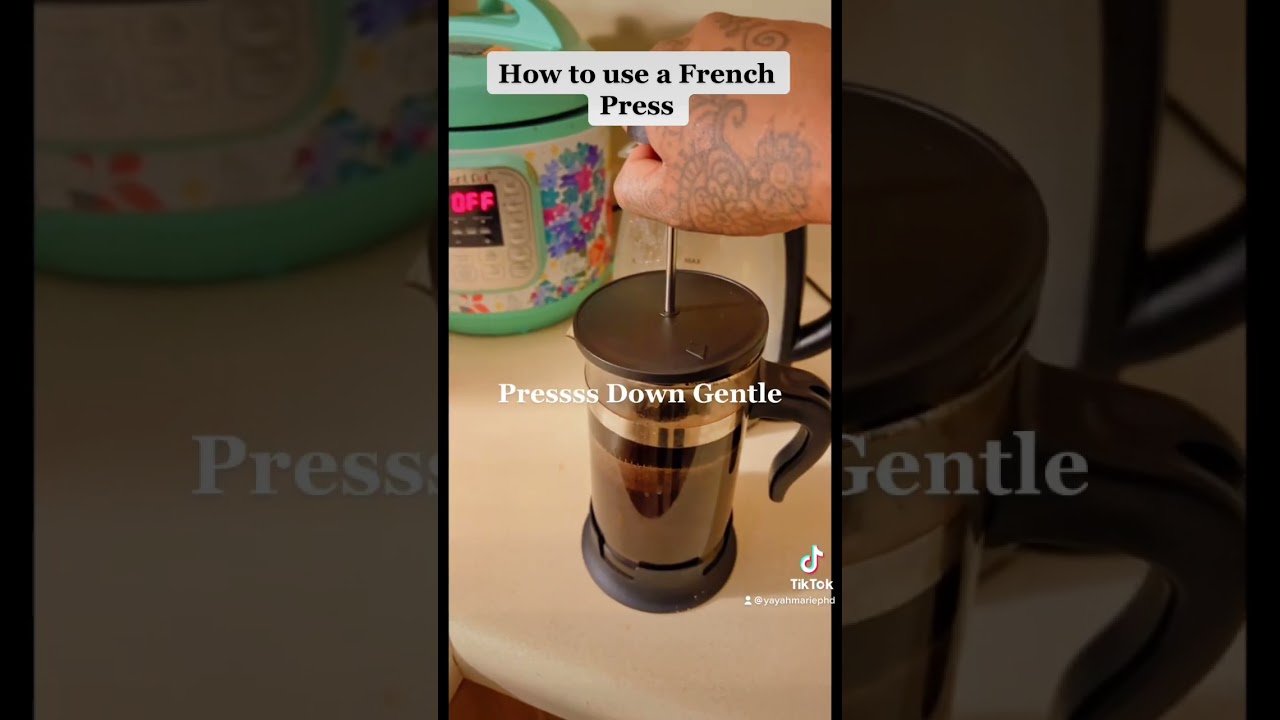 How to use a French Press coffee maker. This one is from Ikea  