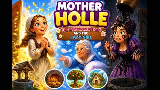 Mother Holle | The Hardworking Girl and the Lazy Girl | Animated Story | Fairy Tale for Kids