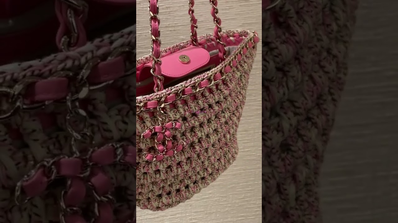 Chanel 23p beach tote, rattan/wicker