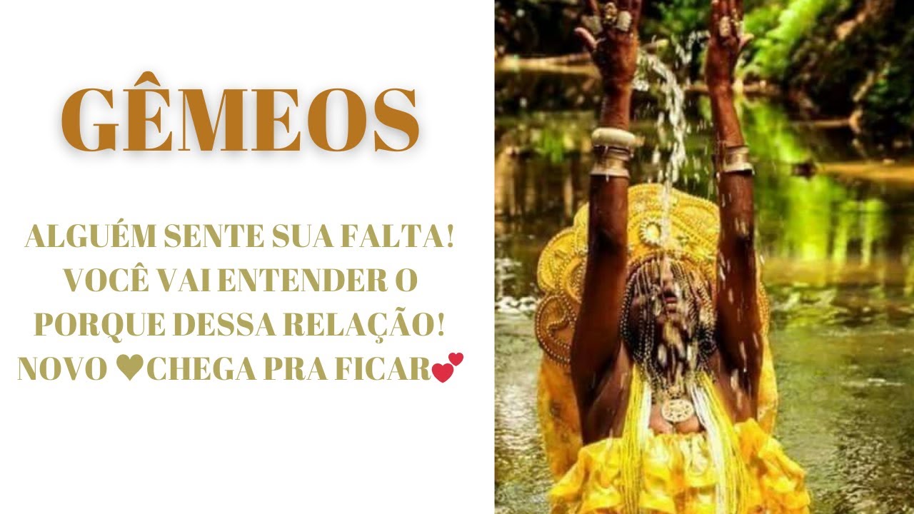 GÊMEOS ♊ SENTE SUA FALTA! VC VAI ENTENDER PORQUE DESSA RELAÇÃO!  UMA RECOMPENSA ESPIRITUAL QUE CHEGA