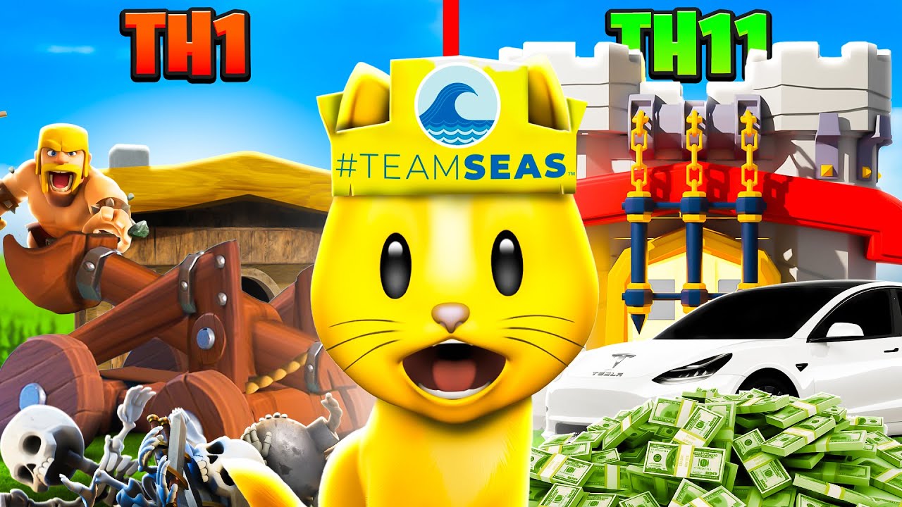 I Joined TEAM SEAS To WIN A FREE TESLA on Clash Of Clans!