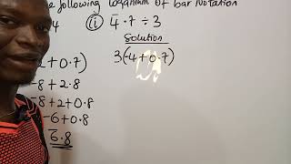 logarithm of bar notation