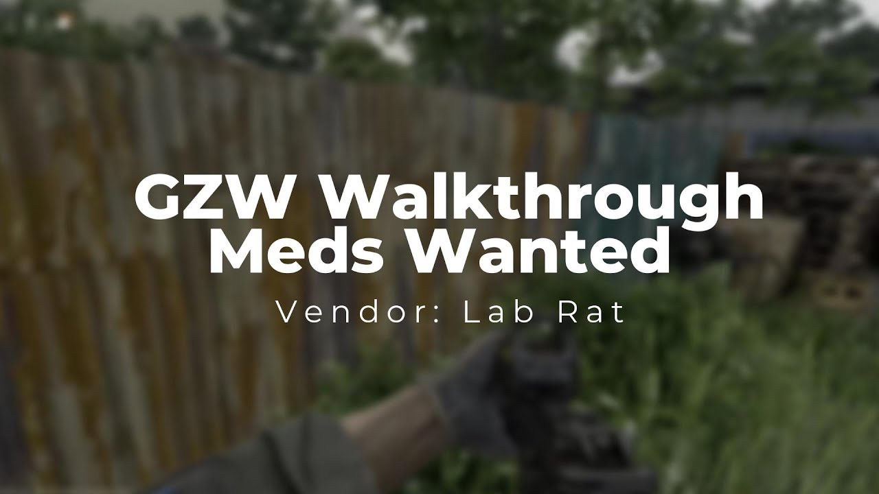 GZW Task Lab Rat Meds Wanted YouTube