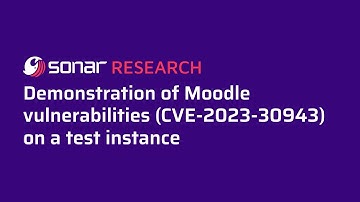 Demonstration of Moodle vulnerabilities (CVE-2023-30943) on a test instance