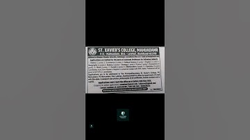 📌Assistant Professor Vacancy : St. Xaviers College, Jharkhand-English, History, Mathematics, Zoology