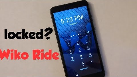 Wiko Ride how to reset forgot password , screen lock?