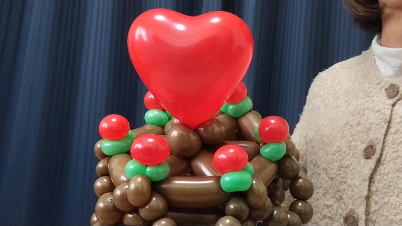 バレンタイン💝バルーンアートでチョコレートケーキを作るライブ