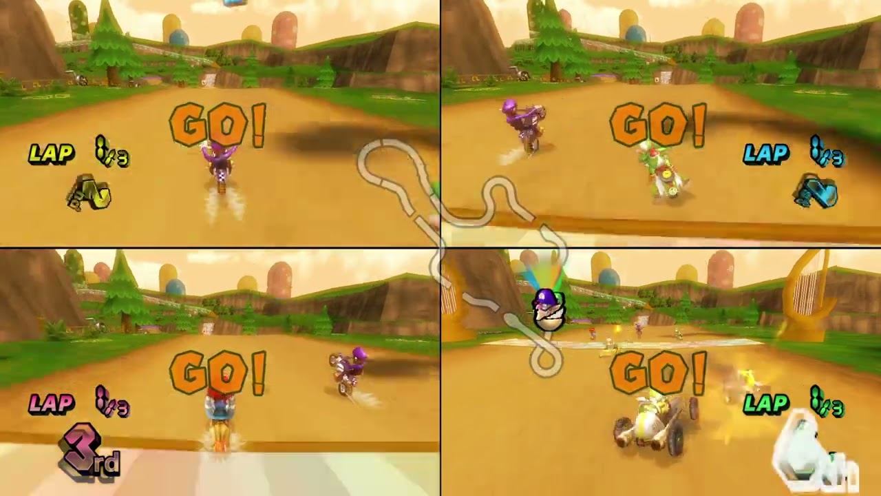 Mario Kart Wii Custom Tracks (History) ✦ 4 Players #900 (3 Tracks) Mirror