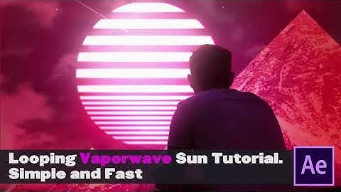Vaporwave After Effects Sun Animation Tutorial Update