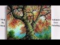 Autumn Tree STEP by STEP Acrylic Painting (ColorByFeliks)