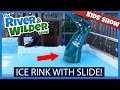 BACKYARD ICE RINK WITH A SLIDE! | TV FOR KIDS