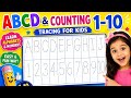 ABCD & Counting 1-10 Tracing for Kids | Learn Alphabets & Numbers Easy ✏️