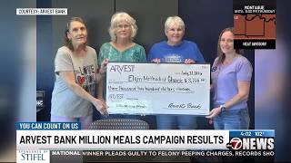 Southwest Oklahoma food banks receive $22,650 from Arvest Bank’s annual Million Meals campaign
