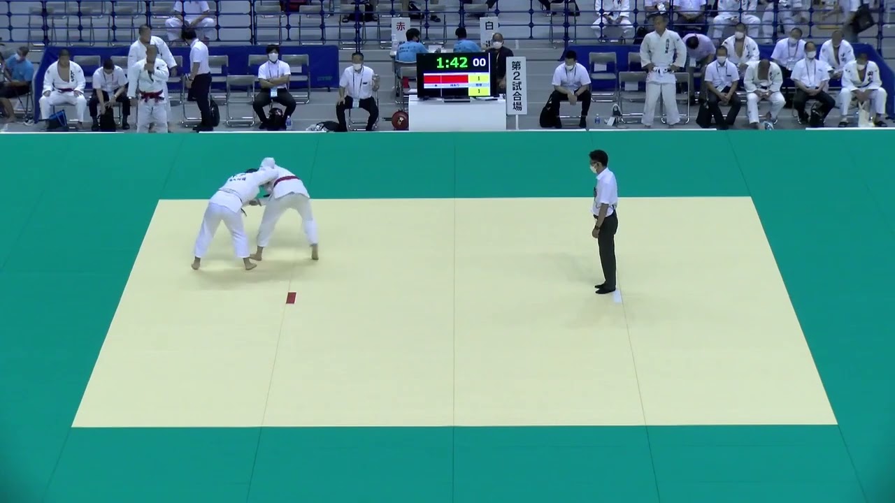2022年IH 柔道 男子 個人 90kg級 2回戦 森本聡二郎 瀬田工(滋賀) vs