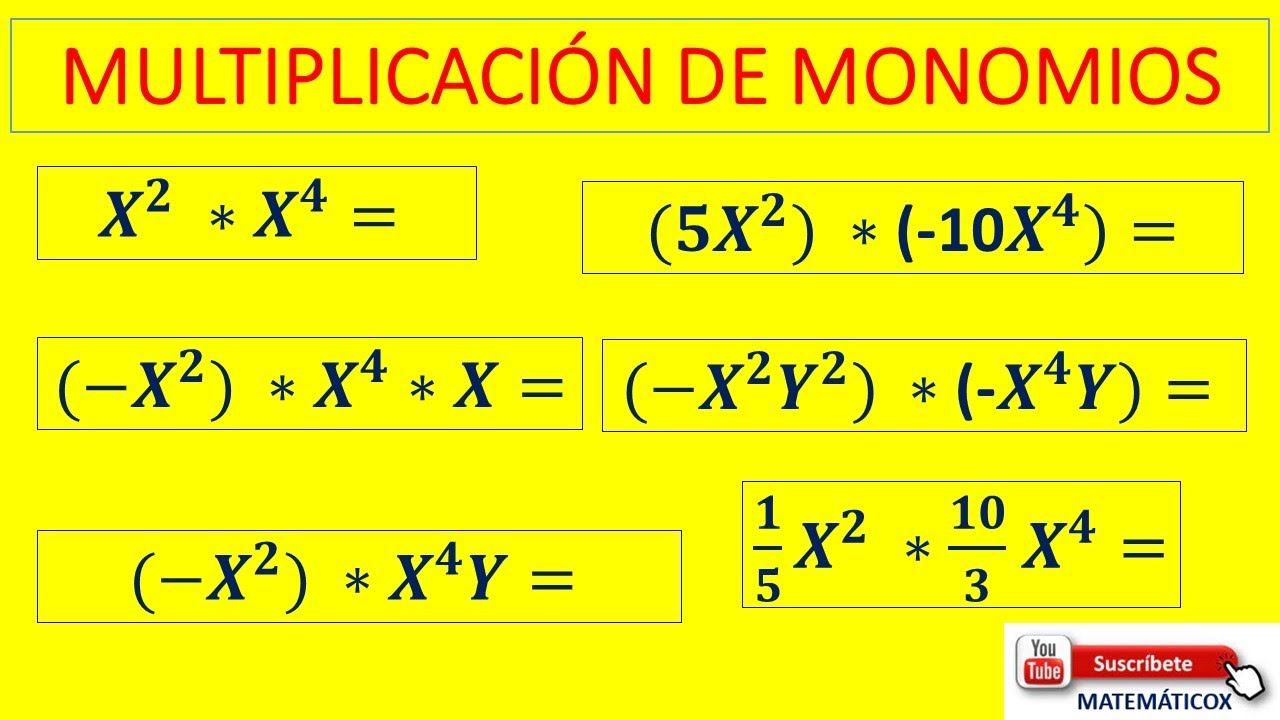 538 MULTIPLICACIÓN DE MONOMIOS - YouTube