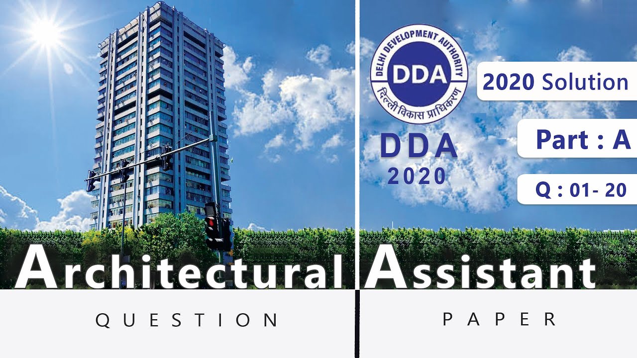 (Part - A) DDA Architectural Assistant previous year Question paper_ 2020