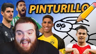 PINTURILLO con COURTOIS, HAKIMI, REGUILÓN, BORJA IGLESIAS Y EL GRAN MANUCHO