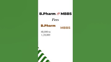 BPharm vs MBBS Ki Fees Kitni Hai | BPharm vs MBBS Fees In India | BPharm vs MBBS Which Is Better |