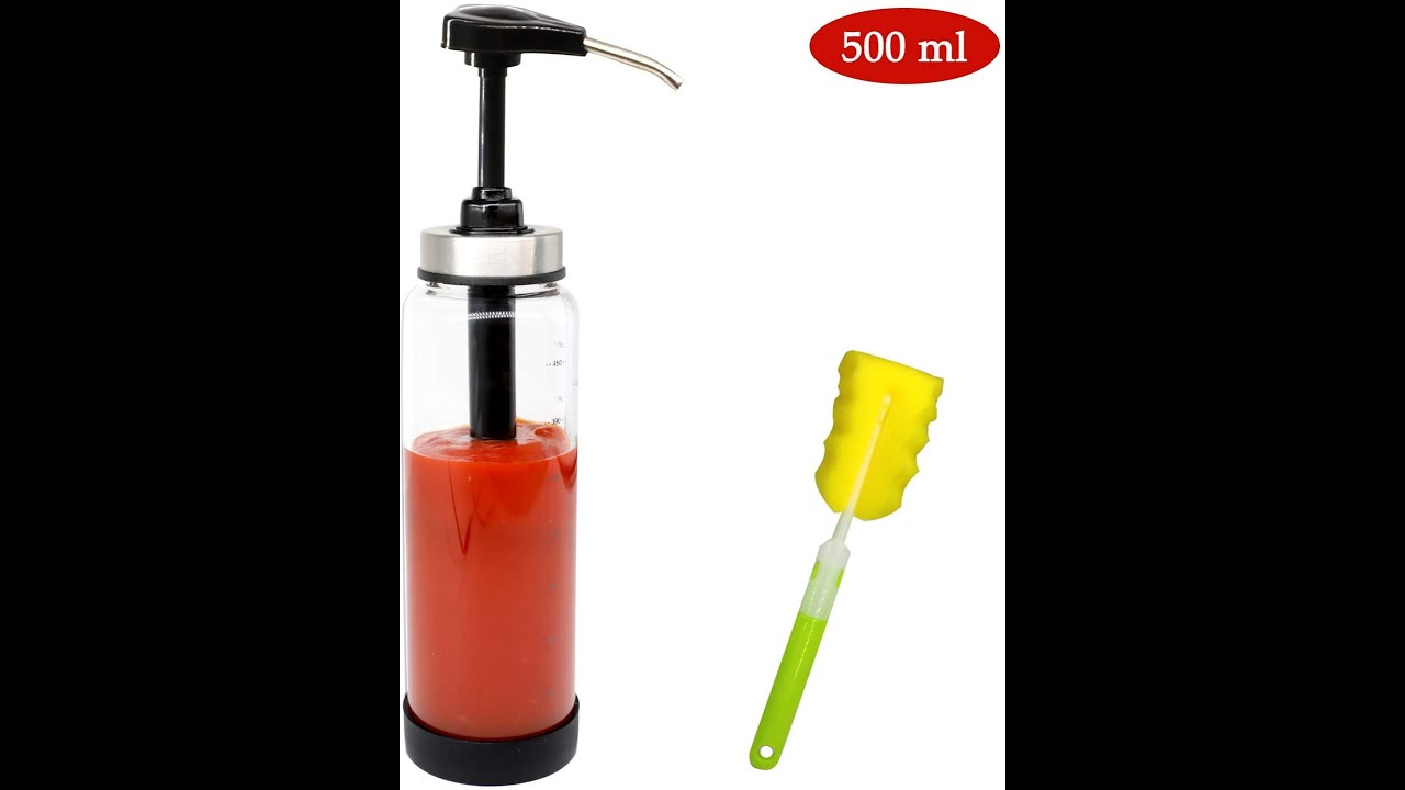 Sauce Dispenser Pump With Glass Bottle By Gmsweet YouTube