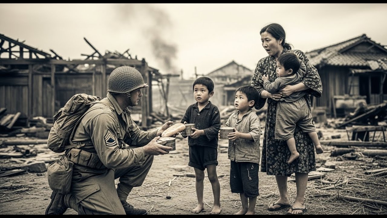 “They gave food… to our kids?Japanese civilians stunned as U.S soldiers shared rations with children
