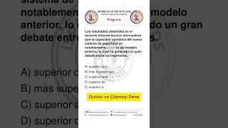 YDS İspanyolca Özgün Dil Bilgisi Sorusu Çözümü #4 (Comparativo)