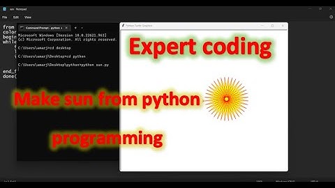 How to make sun from python programming 2023 || sun make in python | Expert coding