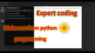 How to make sun from python programming 2023 || sun make in python | Expert coding