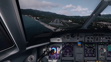 P3D v4 | visual approach into Samos/LGSM | HD