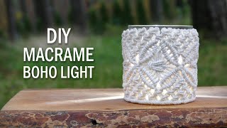 DIY Boho Tea Light Covers Macrame Vase Tutorial