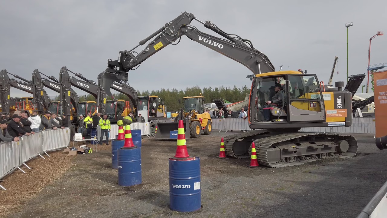 Action from the Volvo Operator Challenge at Maxpo 2019 in Finland