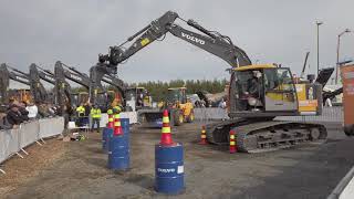 Action from the Volvo Operator Challenge at Maxpo 2019 in Finland