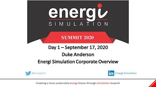 Duke Anderson - Energi Simulation Corporate Overview Presentation