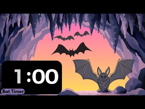 1 Minute Timer | Bats | October Halloween Fun