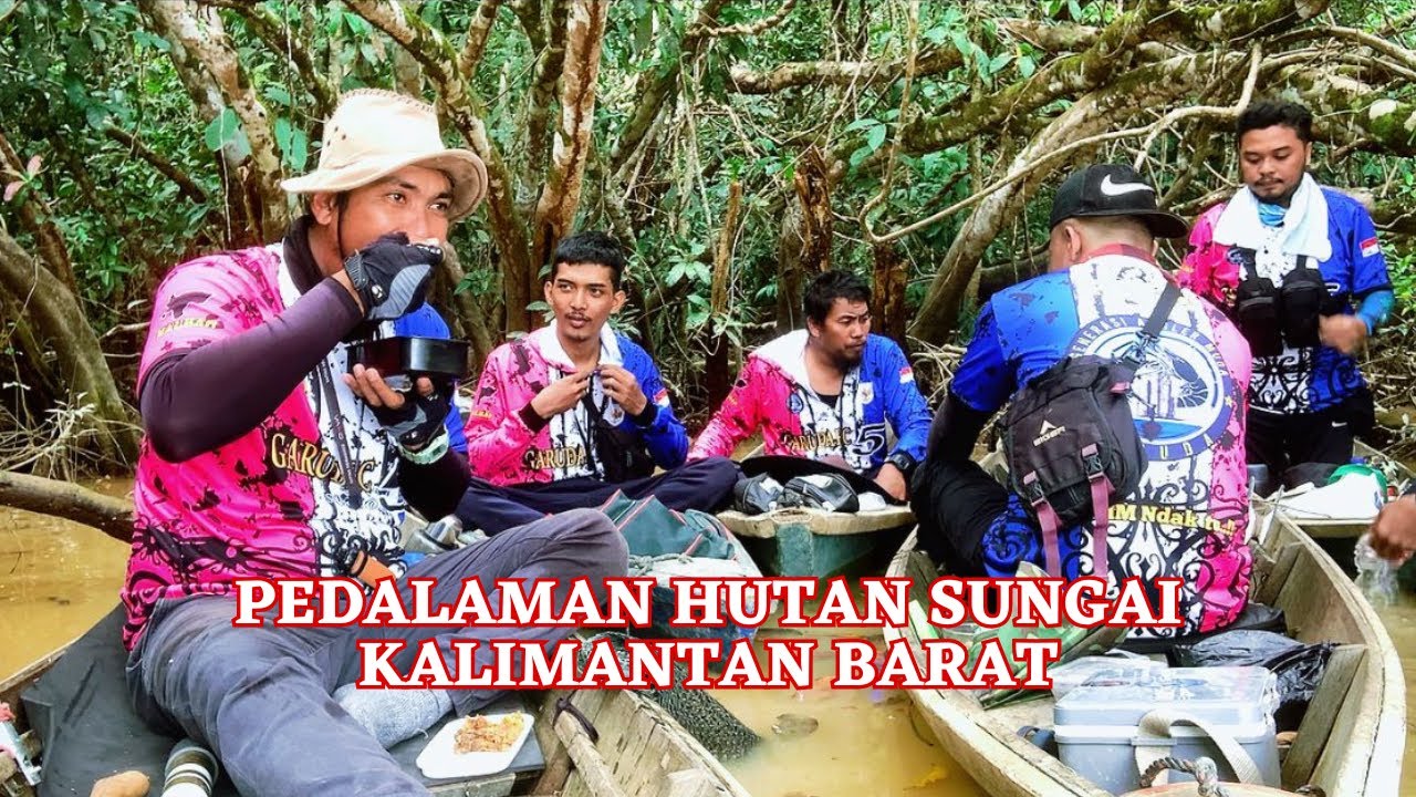 MANCING DI PEDALAMAN SUNGAI KALIMANTAN, JORAN TERBANG DIGASAK UDANG BESAR, PRAWN FISHING INDONESIA