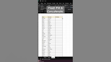 Flash fill & concatenate #shorts #exceltricks