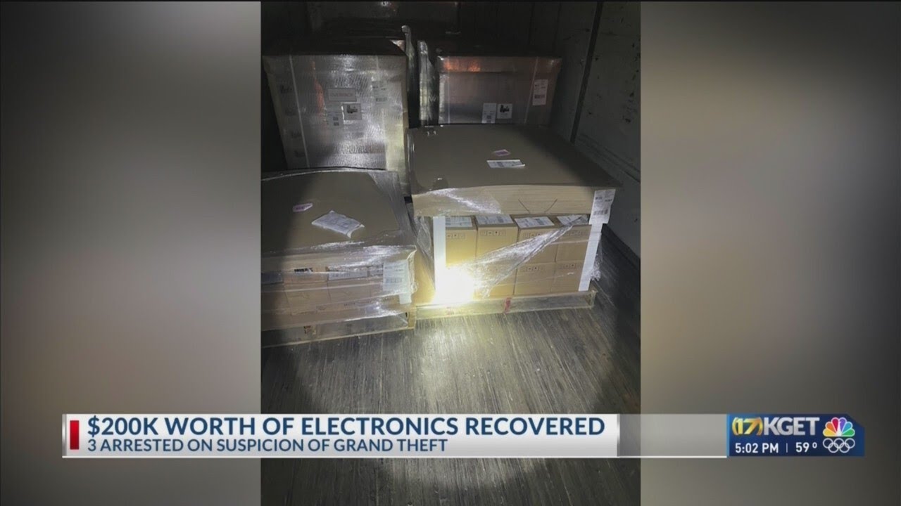 3 arrested for theft, over $200k worth of electronics recovered: CHP