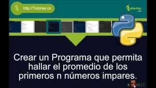 operadores – python (promedio de numeros impares)