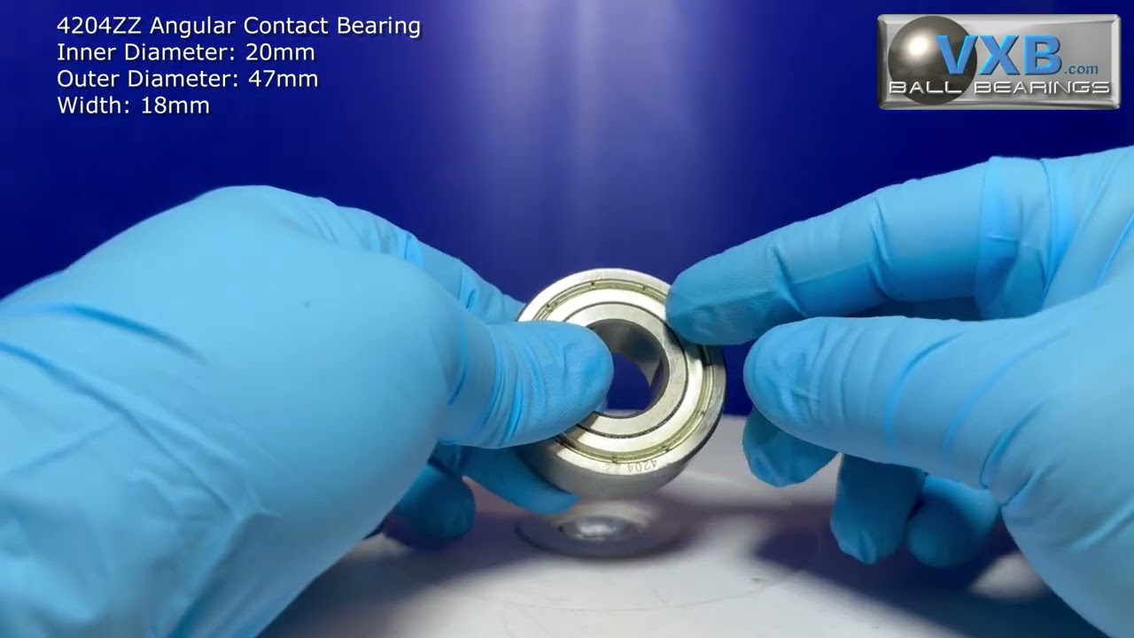 Comparison 20mm inner diameter sealed Ball Bearing 4304-2RS vs Angular Contact Bearing 4204ZZ