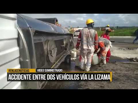 Accidente entre dos vehículos vía la lizama