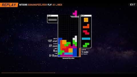 Tetrio- 40 Line Sprint 37.937s