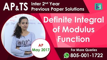HelloClass | AP/TS Definite Integral of Modulus Function | 2 Marks - 62