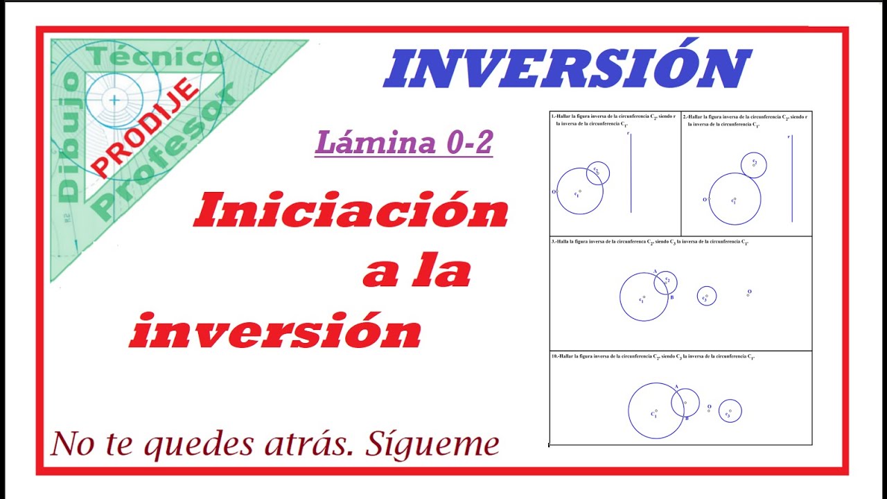 Tangencias Inversión.LÁMINA 0 2. CUATRO CASOS DE INVERSIÓN CON LA CIRCUNFERENCIA. INVERSIÓN NEGATIVA