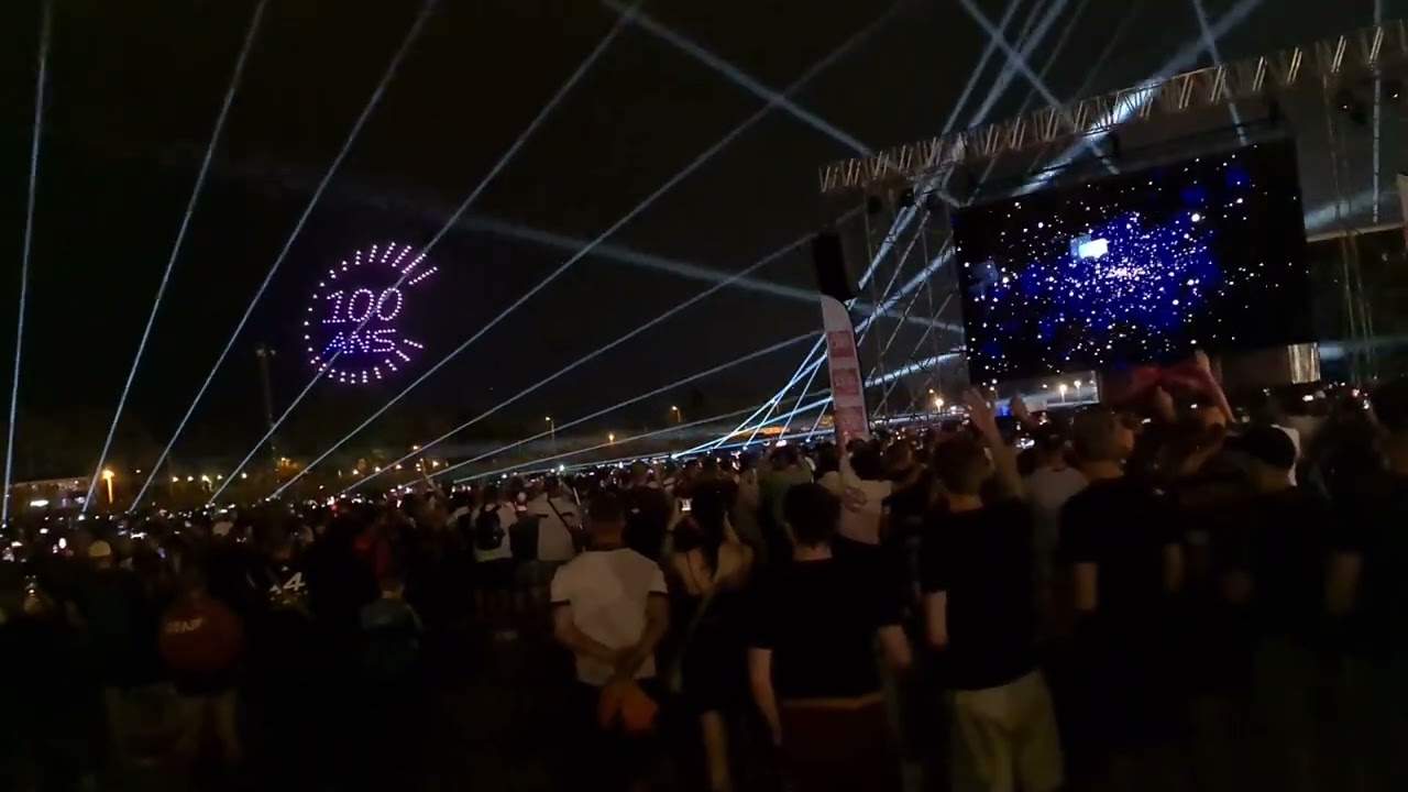 le Mans 2023 centenary drone celebration